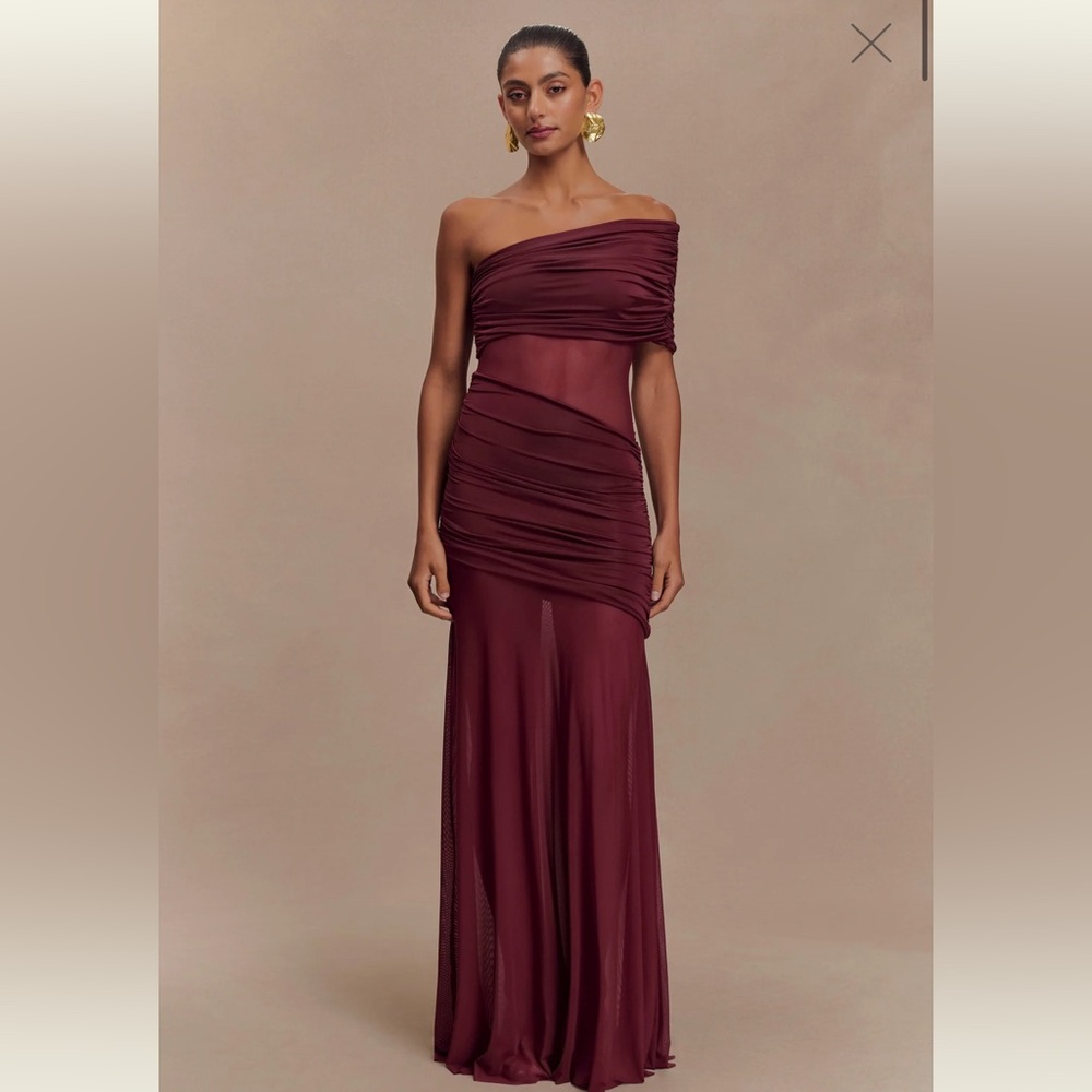 Meshki Dallas one shoulder maxi dress